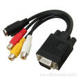 Cable de video del convertidor adaptador de AV TV OUT